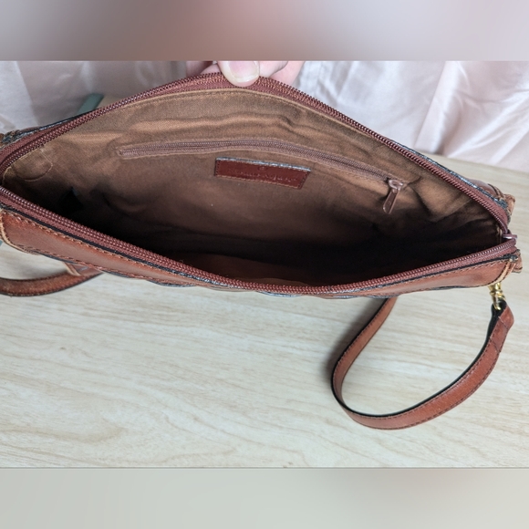 Braided Cognac Brown Leather Purse Etienne Aigner - Picture 14 of 14